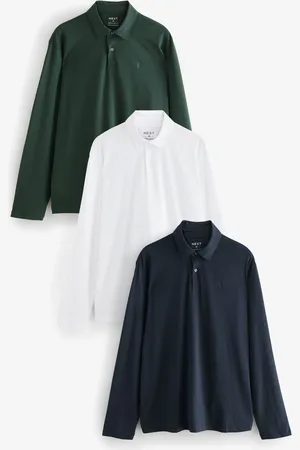 Next Polo à manches longues en jersey 3 PackXL