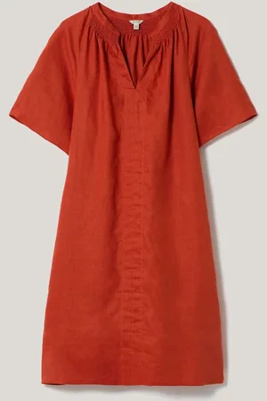 Jigsaw 100% Lin Chemise T-Robe smockée44