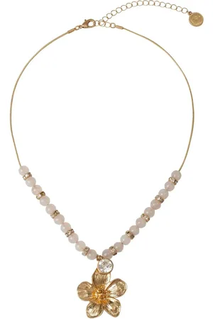 Bibi Bijoux Gold Tone Flower Bead Necklaceun