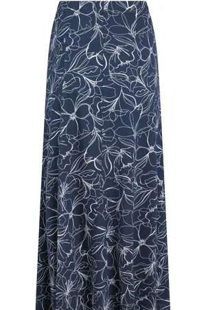 Weird Fish Ares Printed Jerset A-Line Maxi Skirt38