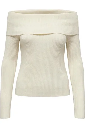 ONLY Pull Bardot côtelé en maille à épaules dénudées44