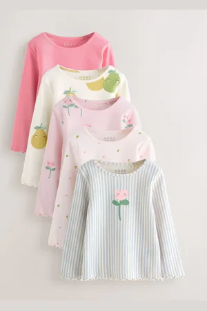 Next Hauts à manches longues en côtes 5 Pack (3mths-7yrs)110116cm