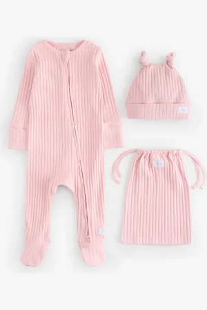 Angel & Rocket Remy 100% Cotton Babygrow with Hat Set7480cm