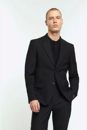 River Island Slim Simple boutonnage Costume Veste56 Long (UK 46 L)