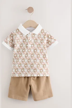 Next 100Ensemble polo et short % coton Manches courtes (3mths-7yrs)6874cm