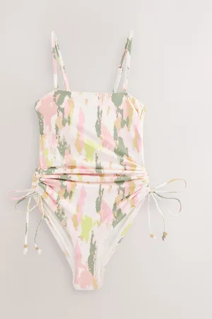 Next Maillot de bain Bandeau gainant à jambes froncées