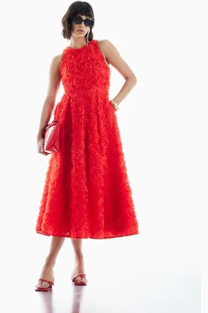 River Island 3D Rose Prom Maxi Dress44
