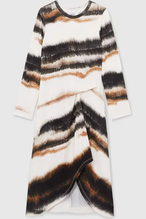 Reiss Robe mi-longue Georgia en jersey froncé imprimé6 - 7 ans (116 - 122cm)
