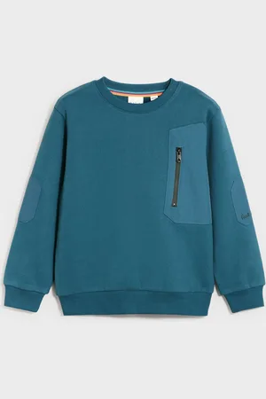 Paul Smith Garçons Mid Bleu Nylon Panel Col rond 100% Cotton Sweat-shirt7 - 8 ans (122 - 128cm)