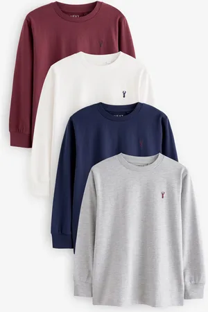 Next Manches longues T-Shirts confortables en coton 100% 4 Lot (3-16ans)10 ans (140cm)