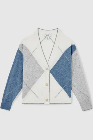 Reiss Stanton Argyle Cardigan With Wool And Cashmere116122cm