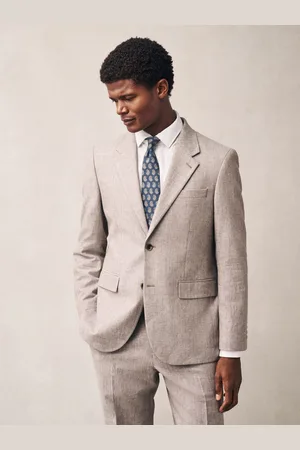 Next Striped Linen Blend Tailored Fit Suit Jacket48r