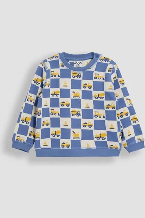 JoJo Maman Bébé Checkerboard 100% Cotton Sweatshirt9298cm