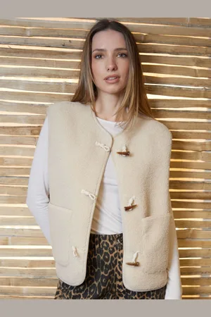 Threadbare Toggle Fleece Borg GiletS