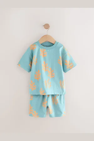 Next 100% Cotton All-Over-Print Short Sleeve T-Shirt & Shorts Set (3mths-7yrs)116122cm