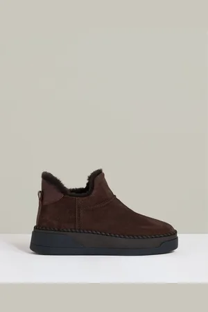 Reiss Sylvie - Bottines en daim doublées de shearling