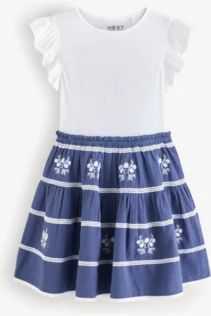 Next Embroidered 100% Cotton Skirt Dress (3-12yrs)5 ans (110cm)