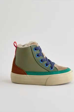 Next High Top Lace-Up Boots with Zip Fastening