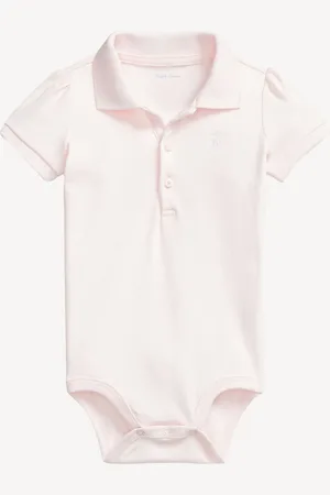 Ralph Lauren Baby Girls Soft 100% Cotton Polo Bodysuit7480cm