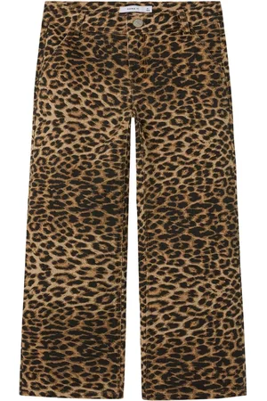 NAME IT Jeans Coupe droite Leopard Imprimé 100% Coton10 ans (140cm)