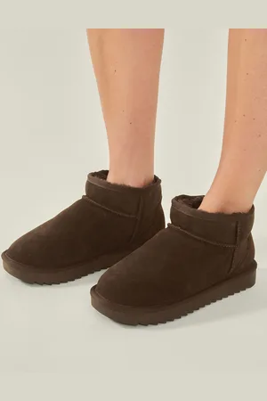 Accessorize Mini Bottes en daim doublées de fausse fourrure