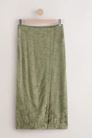 Next Satin Jacquard Midi Sarong Skirt