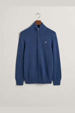 GANT Pull décontracté en coton à encolure zippéelarge