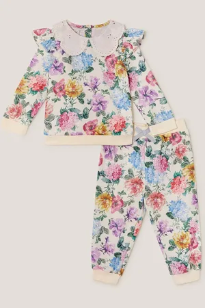 Monsoon Baby Floral Collared Sweatshirt and Joggers Set9298cm