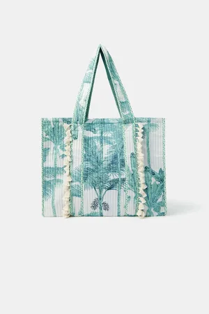 Accessorize Sac shopper matelassé imprimé palmierun