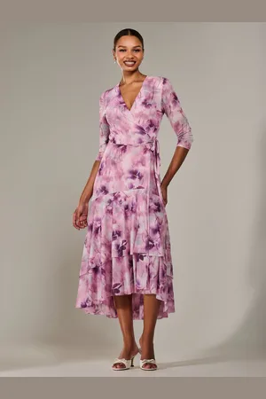 Jolie Moi Mesh Wrap Midaxi Dress38
