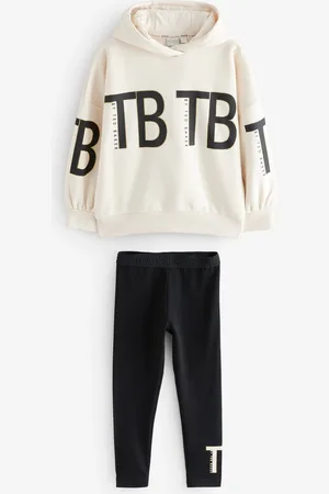 Ted Baker Neutral Tonal Branded Hoodie and Leggings Set 2 Piece8 ans (128 cm)