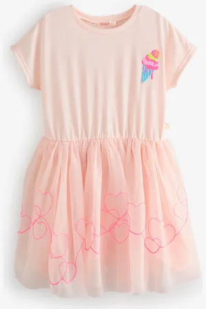 Billieblush Pink T-Shirt Dress With Tulle Mesh Skirt10 ans (140cm)