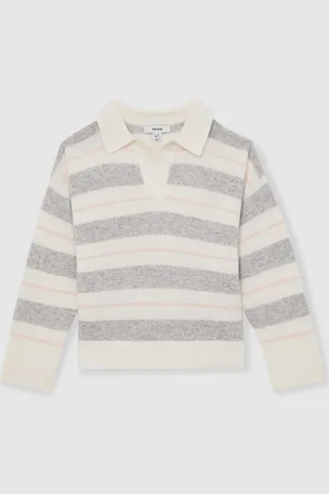 Reiss Eden Wool-Blend Striped Collared Jumper With Cashmere6 - 7 ans (116 - 122cm)