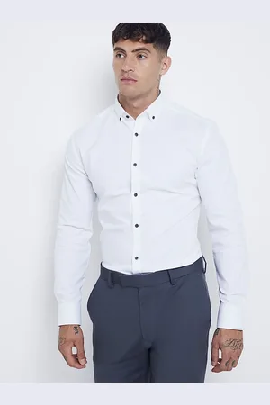 River Island Chemise texturée à manches longues muscléeL
