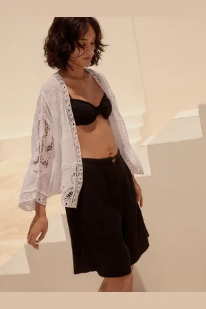 Next Cropped Crochet Kimono Cover-Uplarge