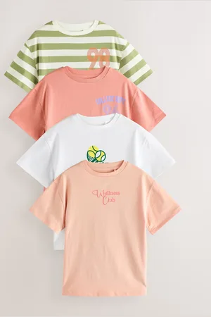 Next 100% Cotton Sports Slogan Oversized T-Shirts 4 Pack (3-16yrs)110116cm