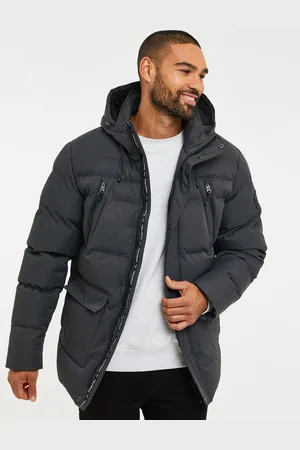 Threadbare Manteau bouffant imperméable à capuche de M