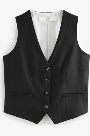Next Gilet boutonné Avec Lin40tall