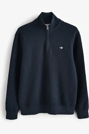 GANT Pull texturé 100% coton à demi-fermeture éclairxlarge