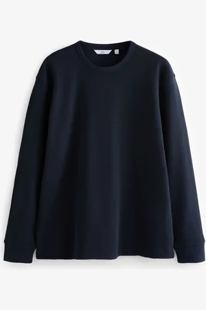 Next Manches longues Gaufré Texture Col rond 100% Coton T-shirtXXL