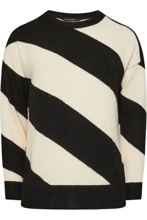 Evans Cream/Noir Diagonal Rayure Pull44