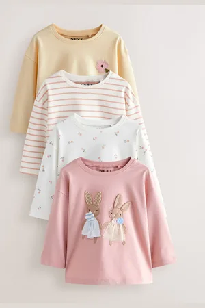 Next T-shirt à manches longues 100% coton 4 Pack (3mths-7yrs)116122cm