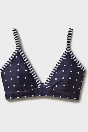 J.Crew Haut de bikini triangle à pois 36
