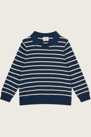 Monsoon Rayure Knit 100% coton Polo Pull12 - 13 ans (152 - 158cm)