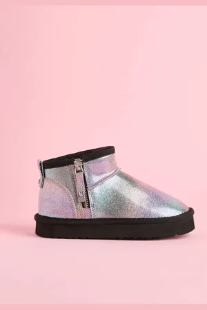 Lipsy London Flatform Mule Bottes à fermeture éclair sur le côté