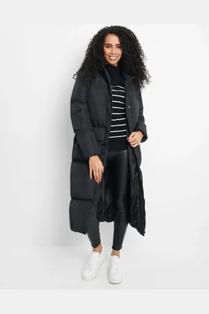 Threadbare Manteau matelassé long à capuche38