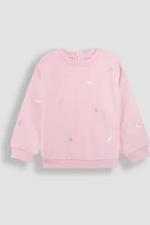 JoJo Maman Bébé Embroidered Crew Neck Sweatshirt116122cm
