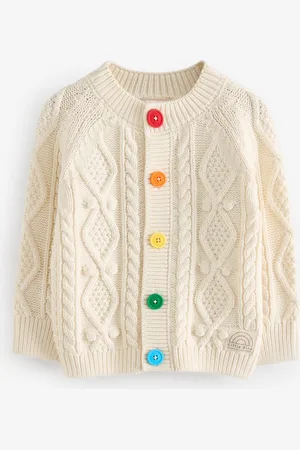 Little Bird Knitted Cable 100% Cotton Cardigan9 - 10 ans (134 - 140cm)