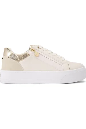 Carvela Cream Statement Zip Trainers