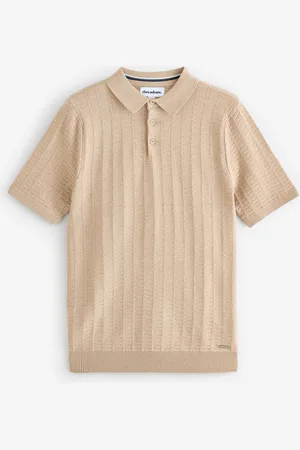 Threadbare Polo Cotton Mix en maille texturée à manches courtesGrand